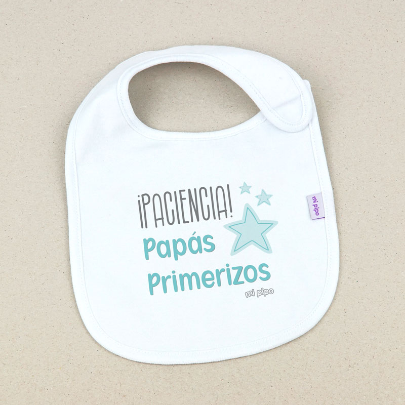 Babero Blanco Divertido Paciencia, ¡Papás primerizos! 1 Babero Blanco Divertido Paciencia, ¡Papás primerizos!