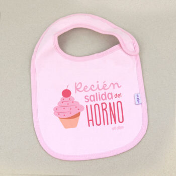 Babero Rosa Divertido Recién salida del horno