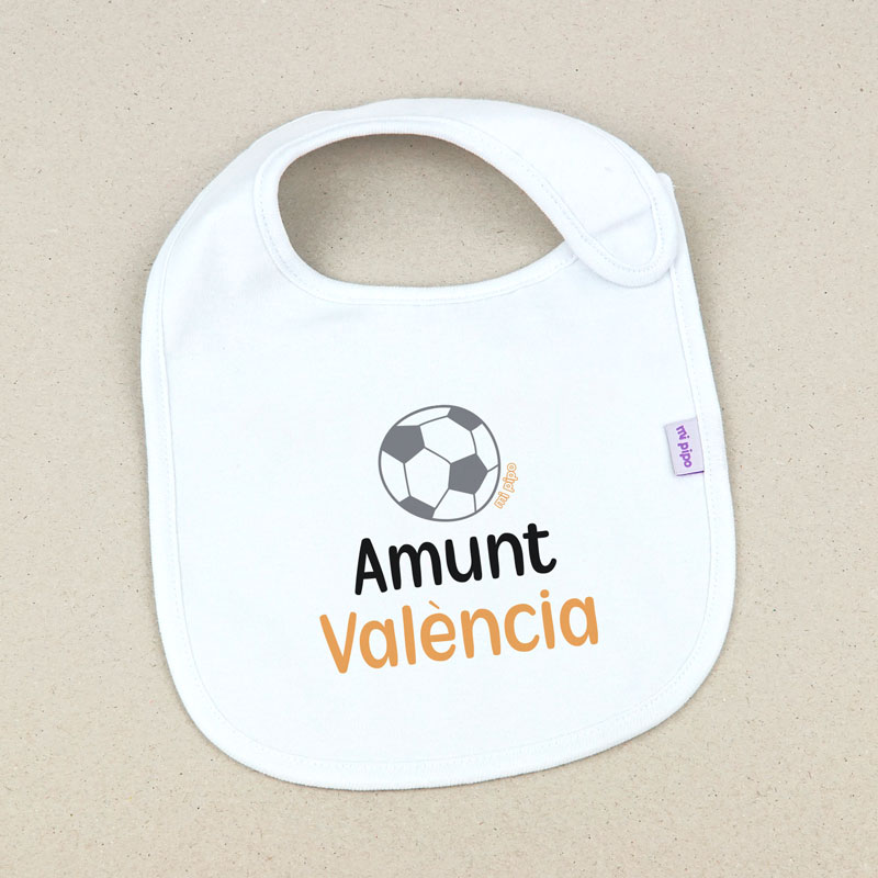 Babero Blanco Divertido Amunt Valencia 1 Babero Blanco Divertido Amunt Valencia