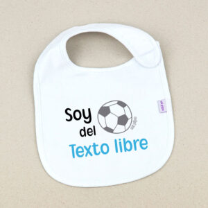 Babero Blanco Divertido Soy del (tu equipo)