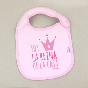 Babero Rosa Divertido Soy la Reina de la casa