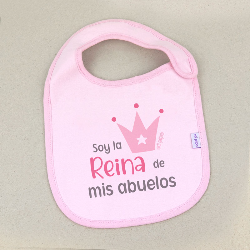 Babero Rosa Divertido Soy la Reina de mi (texto) 3 Babero Rosa Divertido Soy la Reina de mi (texto) - Imagen 3