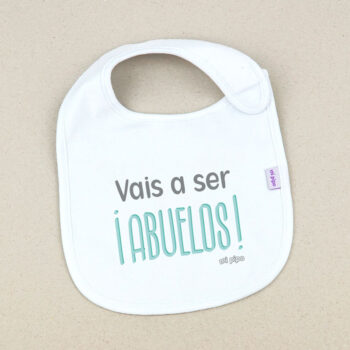 Babero Blanco Divertido Vais a ser ¡Abuelos!