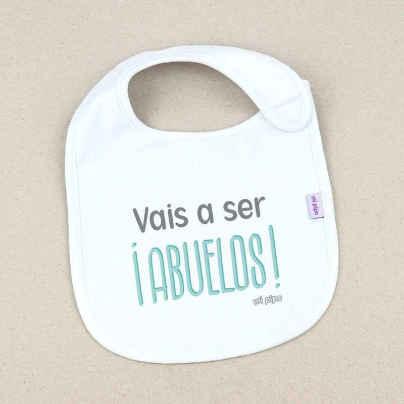 Babero Blanco Divertido Vais a ser ¡Abuelos! 1 Babero Blanco Divertido Vais a ser ¡Abuelos!