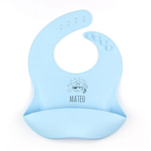 Babero de Silicona Personalizado Pirata, color a elegir
