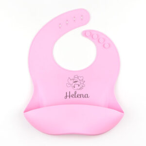 Babero de Silicona Personalizado Hada, color a elegir