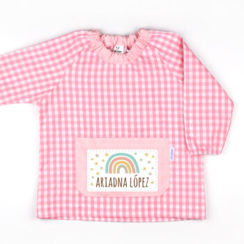 Babi con Bolsillo Personalizado Arcoíris Soft Rosa