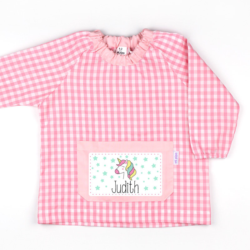 Babi con Bolsillo Personalizado Unicornio Rosa