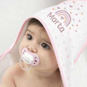 Capa de baño arcoíris blush