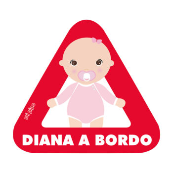 Adhesivo Bebé a bordo para coche Personalizado Bebe Chica