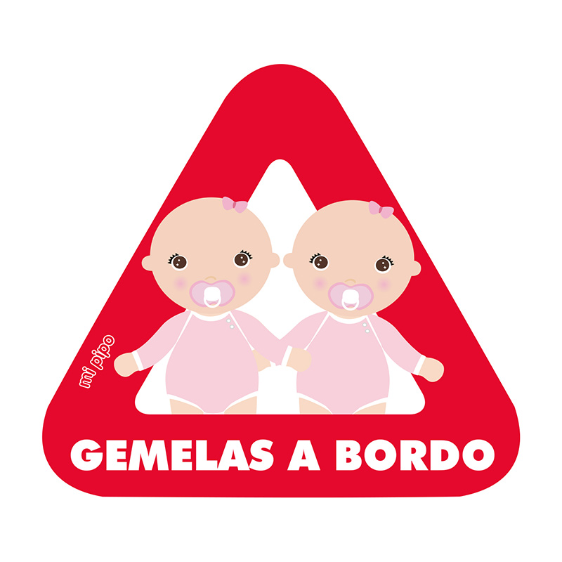 Adhesivo Bebé a bordo para coche Personalizado 2 Bebés 5 Adhesivo Bebé a bordo para coche Personalizado 2 Bebés - Imagen 5