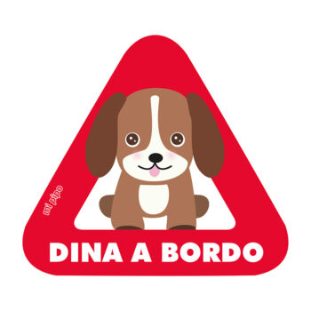 Adhesivo Bebé a bordo para coche Personalizado Perrito