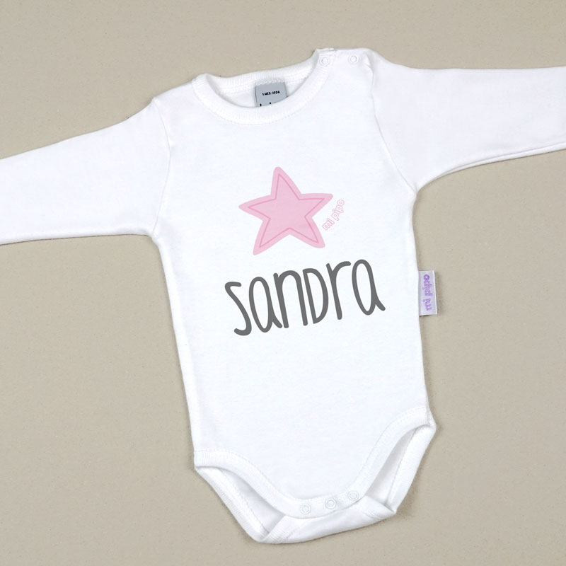Body Personalizado Estrella Rosa 1 Body Personalizado Estrella Rosa