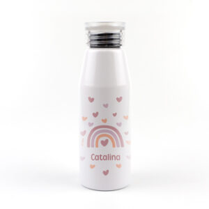 Botella Aluminio Personalizada Arcoíris Blush