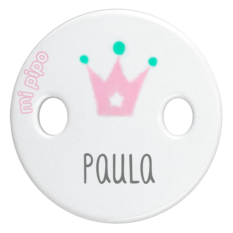 Sujetachupetes Personalizado Deco Corona Rosa 1 Sujetachupetes Personalizado Deco Corona Rosa