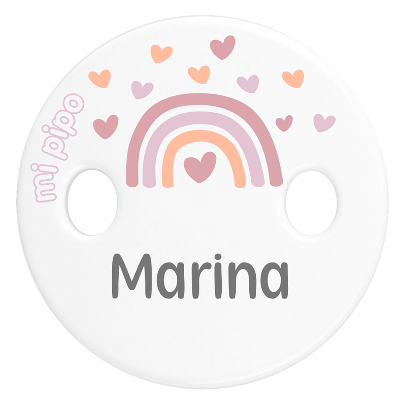 Sujetachupetes Personalizado Deco Arcoíris Blush 1 Sujetachupetes Personalizado Deco Arcoíris Blush