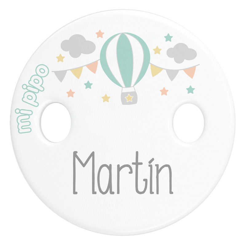 Sujetachupetes Personalizado Deco Globo Gris 1 Sujetachupetes Personalizado Deco Globo Gris