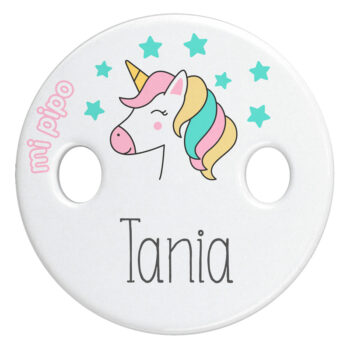Sujetachupetes Personalizado Deco Unicornio Rosa