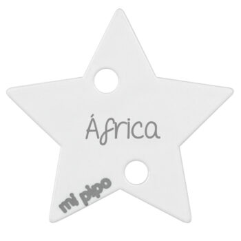 Sujetachupetes Personalizado Estrella Blanco
