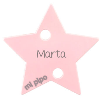 Sujetachupetes Personalizado Estrella Rosa
