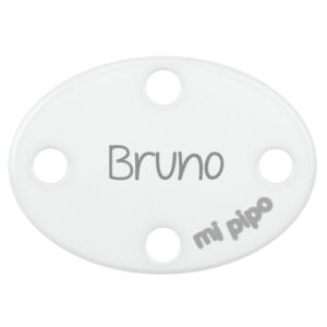 Sujetachupetes Personalizado Ovalado Blanco