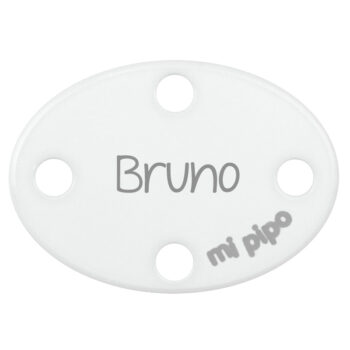 Sujetachupetes Personalizado Ovalado Blanco