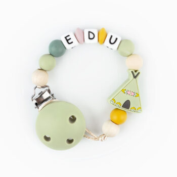 Chupetero de Silicona Personalizado Tipi Verde Soft