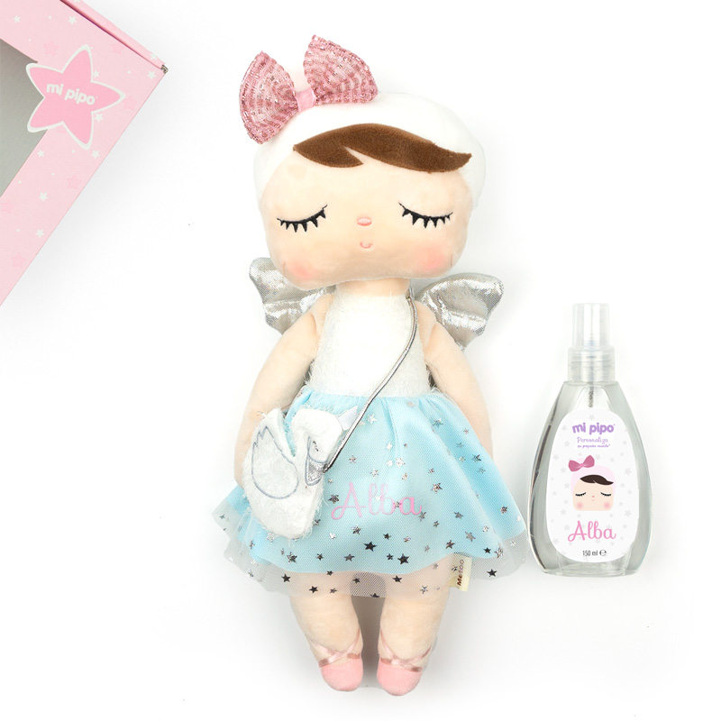 Cajita Muñeca Metoo + Colonia Personalizada Ángel Azul 1 Cajita Muñeca Metoo + Colonia Personalizada Ángel Azul