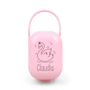 Cajita Portachupetes personalizada Cisne, color a elegir