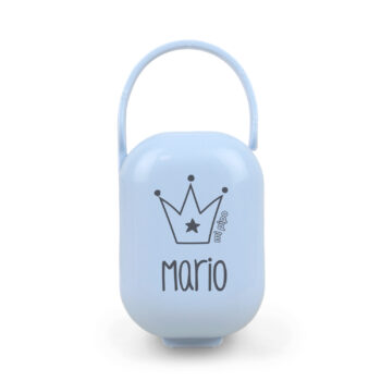 Cajita Portachupetes personalizada Corona, color a elegir