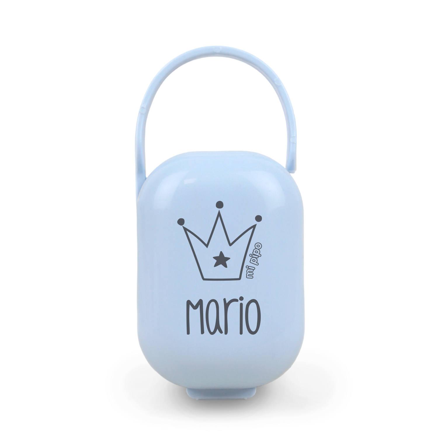 Cajita Portachupetes personalizada Corona, color a elegir 1 Cajita Portachupetes personalizada Corona, color a elegir