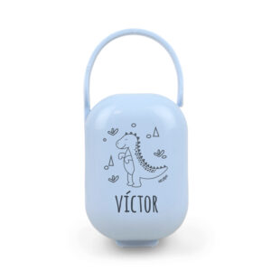 Cajita Portachupetes personalizada Dinosaurio, color a elegir