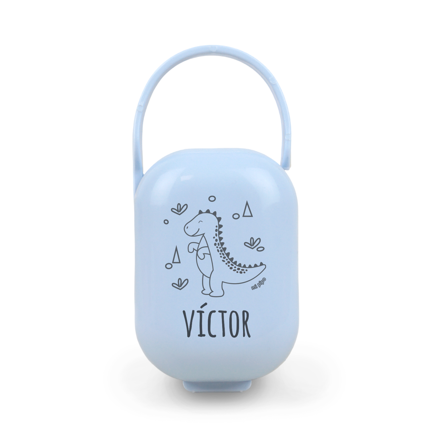 Cajita Portachupetes personalizada Dinosaurio, color a elegir 1 Cajita Portachupetes personalizada Dinosaurio, color a elegir