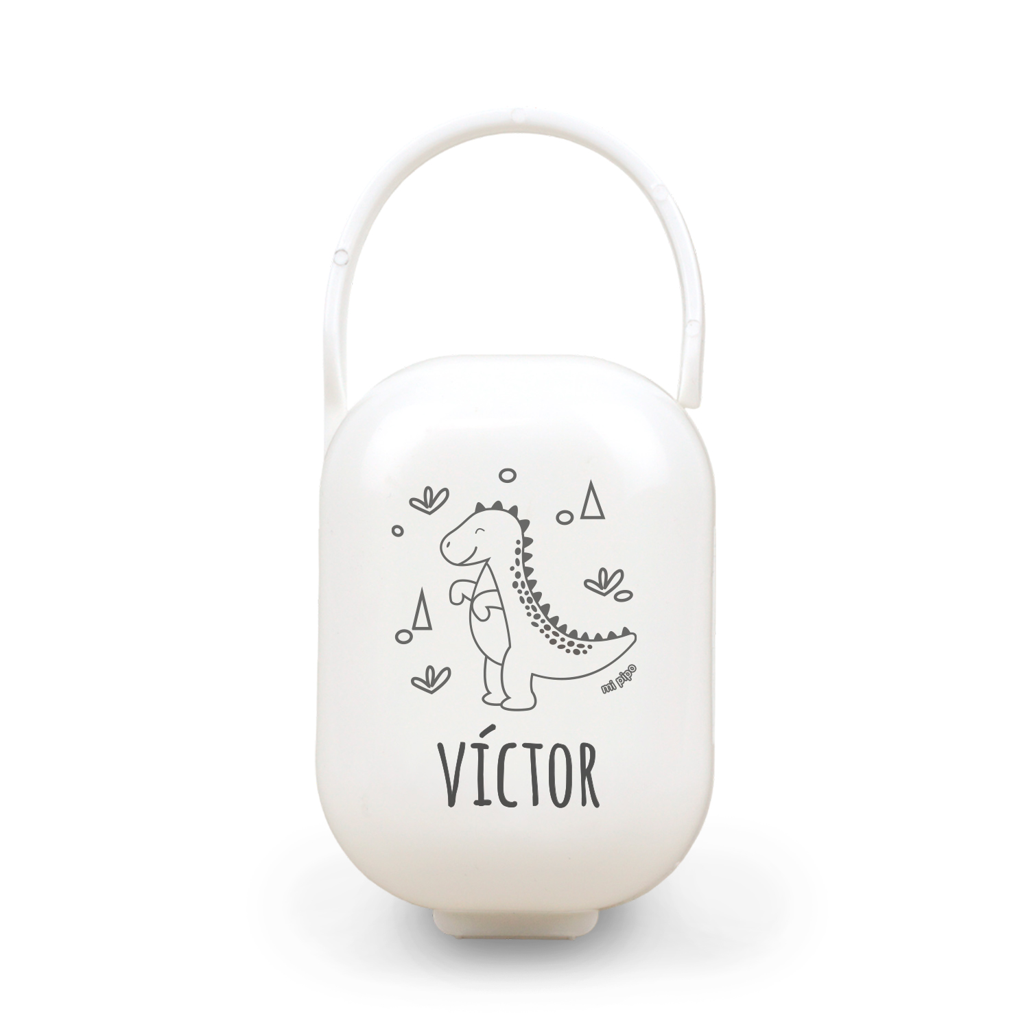 Cajita Portachupetes personalizada Dinosaurio, color a elegir 2 Cajita Portachupetes personalizada Dinosaurio, color a elegir - Imagen 2