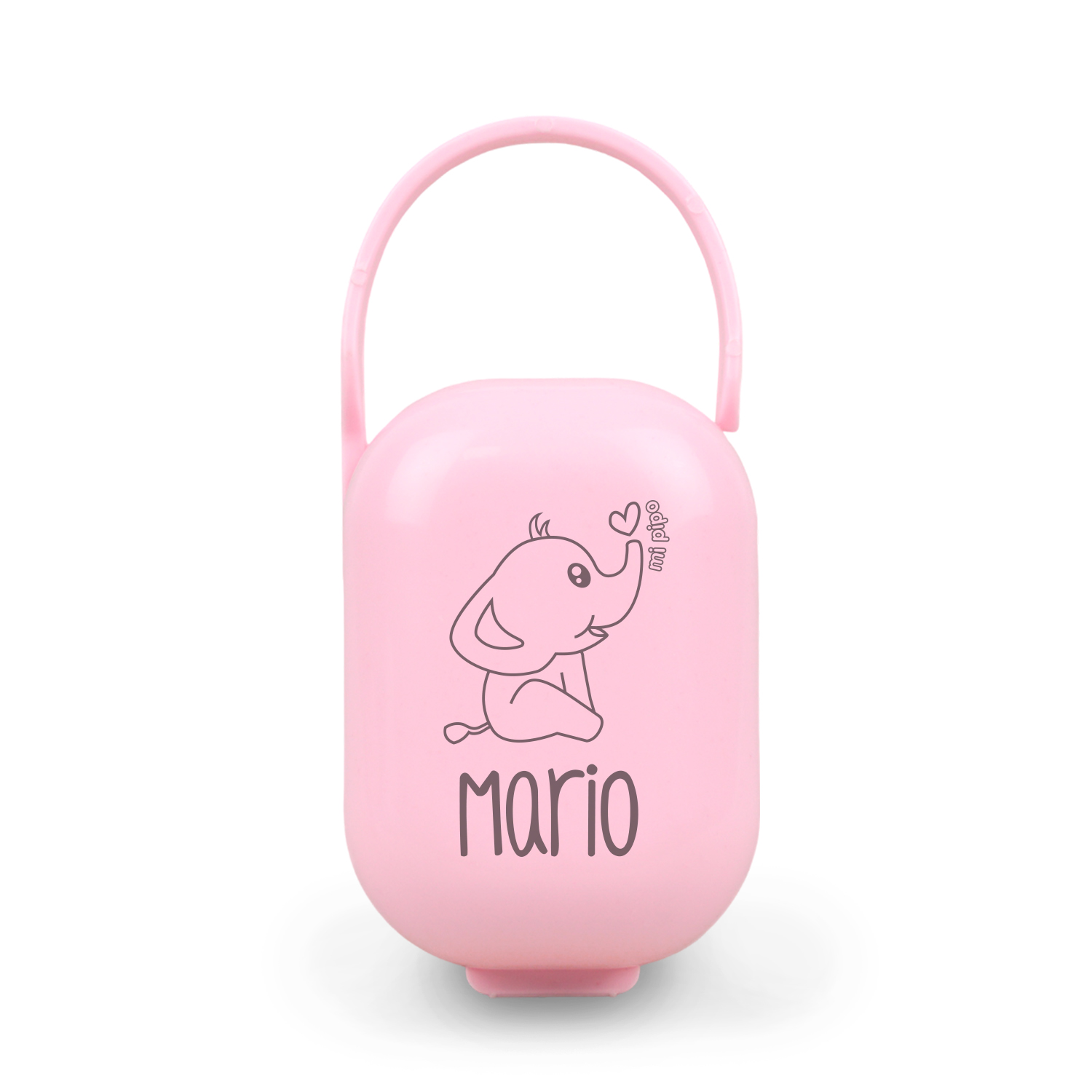 Cajita Portachupetes personalizada Elefante, color a elegir 2 Cajita Portachupetes personalizada Elefante, color a elegir - Imagen 2