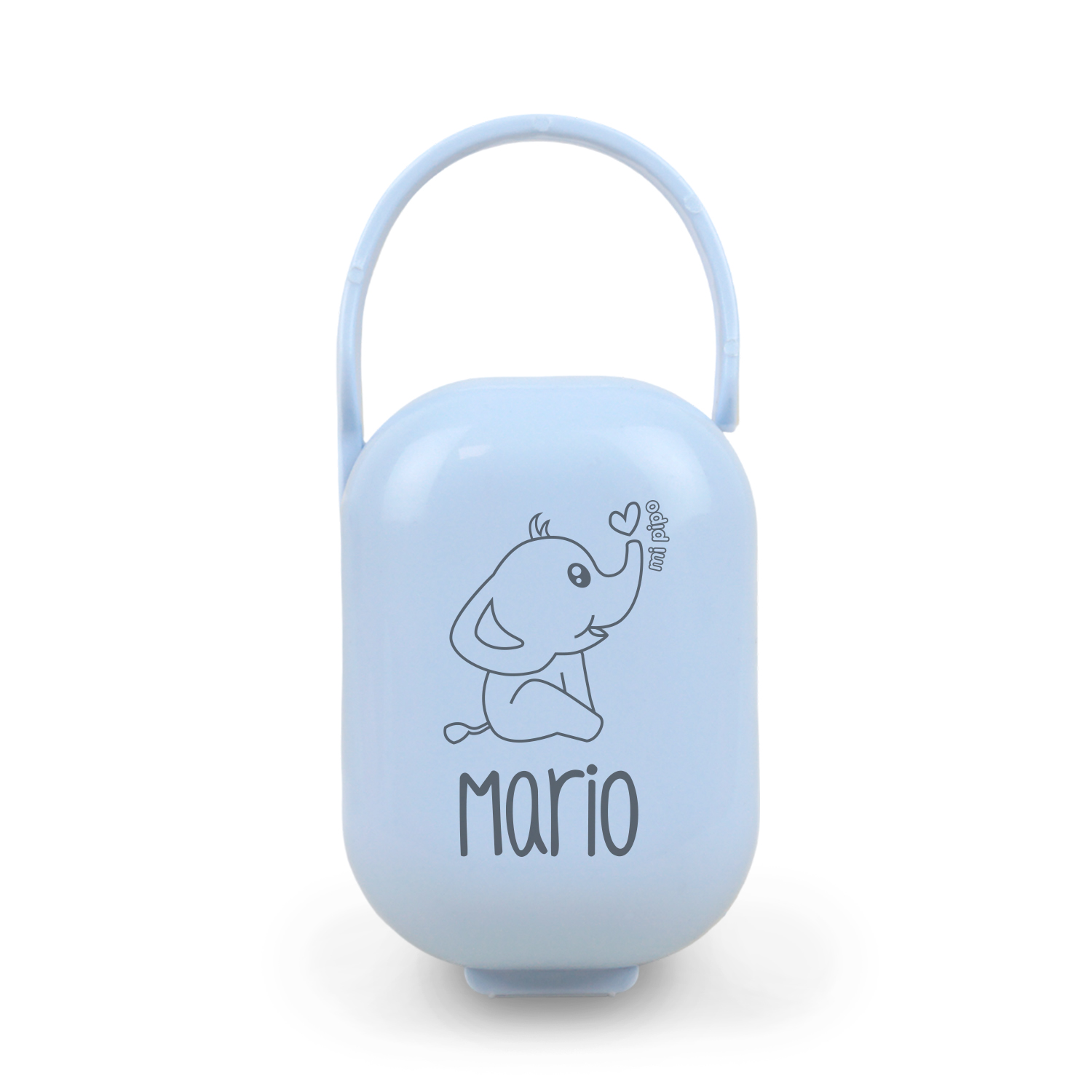 Cajita Portachupetes personalizada Elefante, color a elegir 1 Cajita Portachupetes personalizada Elefante, color a elegir