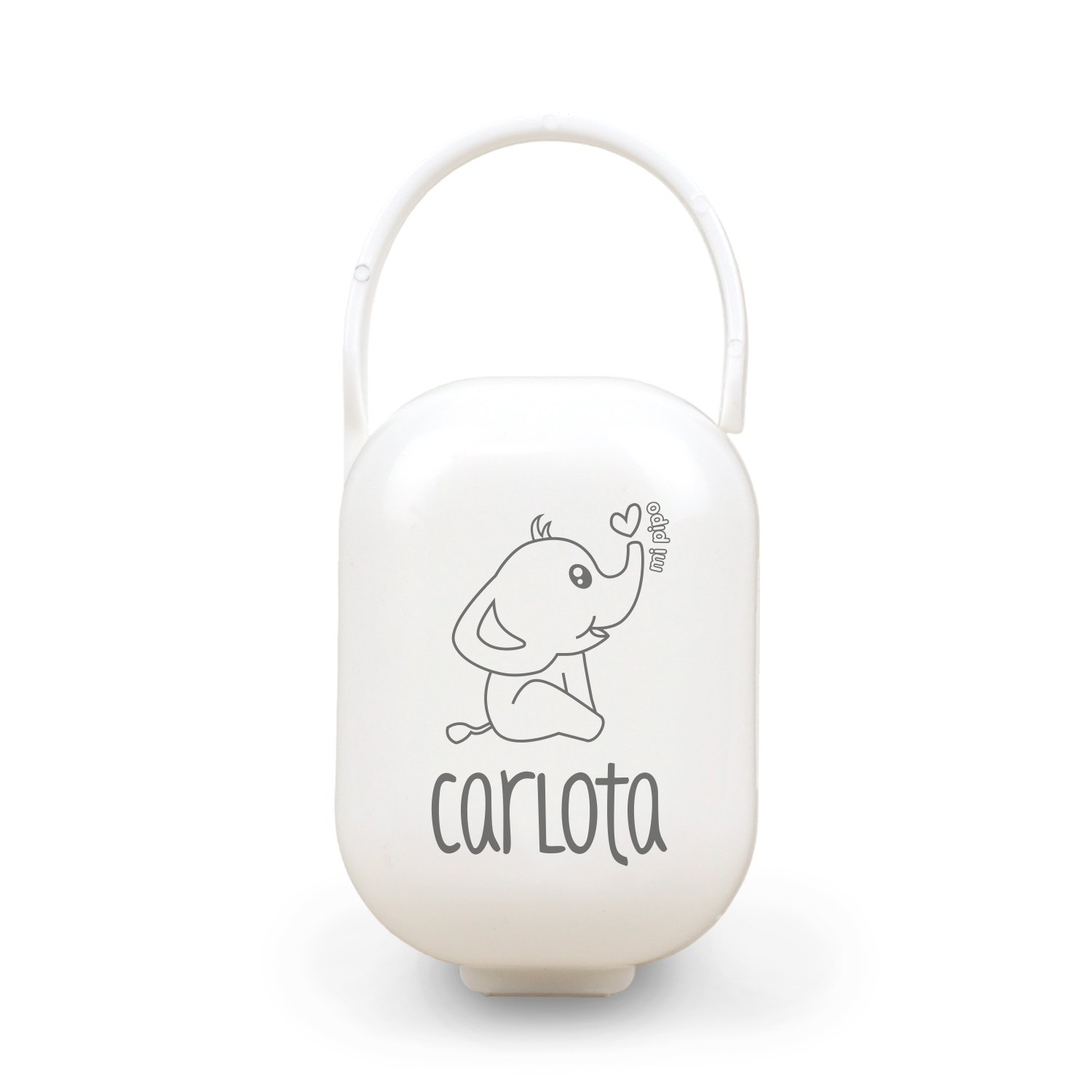 Cajita Portachupetes personalizada Elefante, color a elegir 3 Cajita Portachupetes personalizada Elefante, color a elegir - Imagen 3
