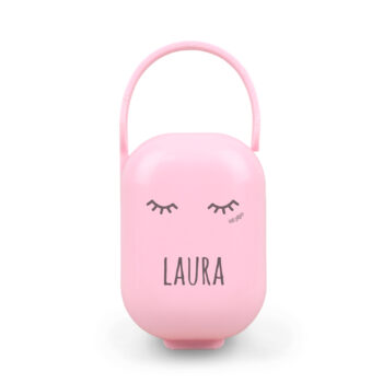 Cajita Portachupetes personalizada Pestañas, color a elegir