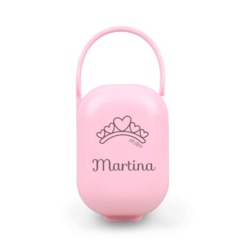 Cajita Portachupetes personalizada Tiara, color a elegir