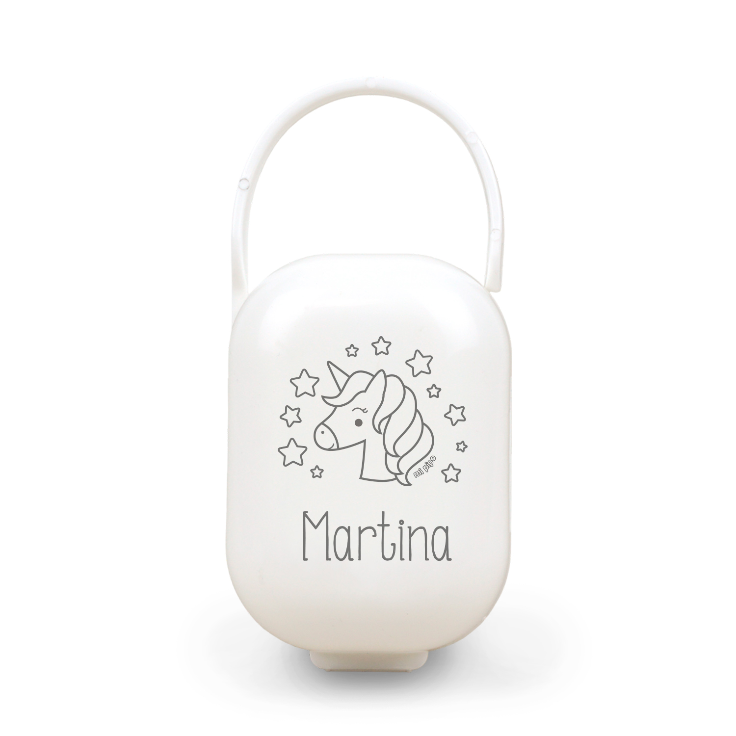 Cajita Portachupetes personalizada Unicornio, color a elegir 2 Cajita Portachupetes personalizada Unicornio, color a elegir - Imagen 2