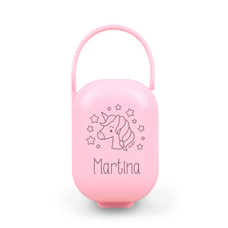 Cajita Portachupetes personalizada Unicornio, color a elegir 1 Cajita Portachupetes personalizada Unicornio, color a elegir