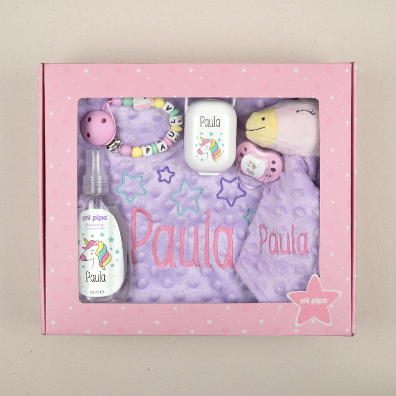 Cajita Sweet Personalizada Unicornio Lila 2 Cajita Sweet Personalizada Unicornio Lila - Imagen 2
