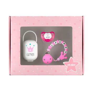 Cajita Top Personalizada Corona Rosa