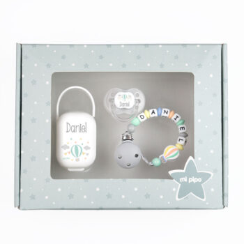 Cajita Top Personalizada Globo Gris