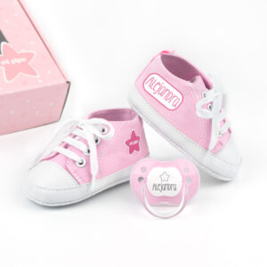 Cajita Zapatillas Personalizada Rosa