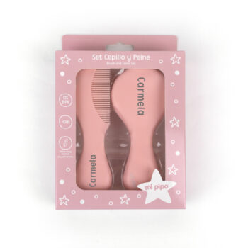 Cepillo y Peine personalizados Rosa
