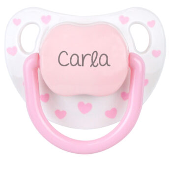 Chupete Personalizado Baby Chic Blanco Rosa
