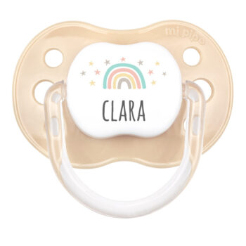 Chupete Personalizado Classic Deco Arcoíris Soft Beige