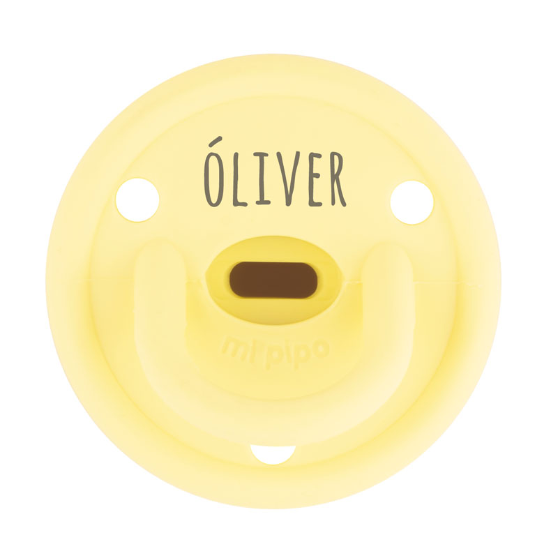 Chupete Gummy Personalizado Amarillo Soft 1 Chupete Gummy Personalizado Amarillo Soft