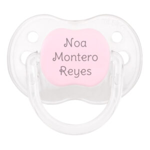 chupete personalizado cristal rosa